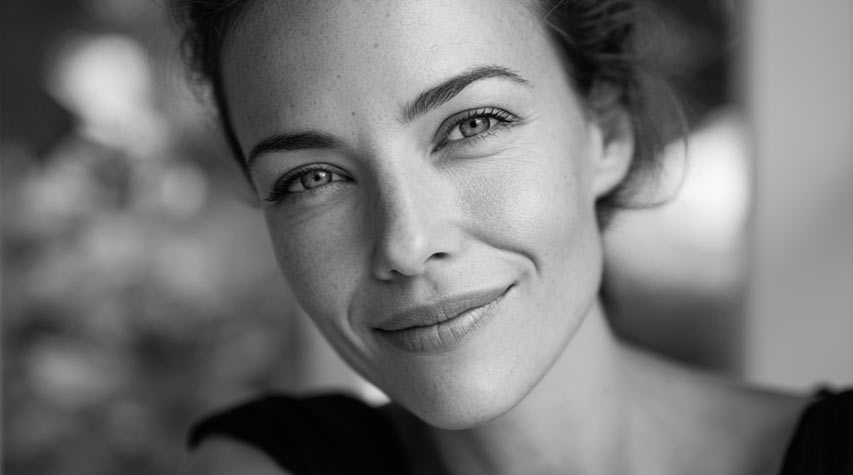 kvinne etter neseplastikk